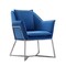 Manhattan Comfort Origami Velvet Accent Chair in Blue AC052-BL - alternate 5